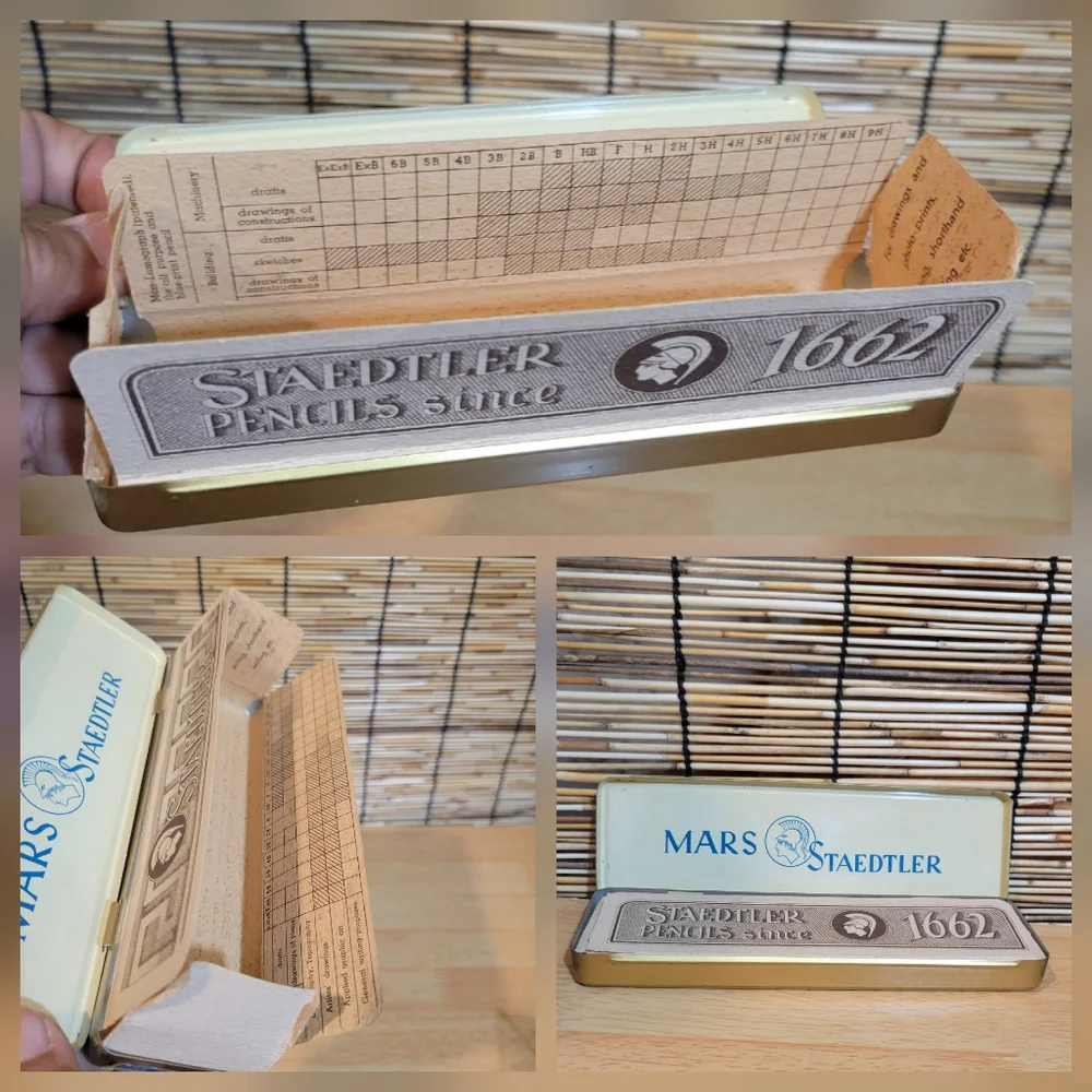Vintage MARS STAEDTLER Advertising Tin Pencil Box (No Pencils) .
